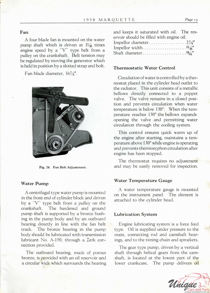 1930 Buick Marquette Specifications Booklet Page 46
